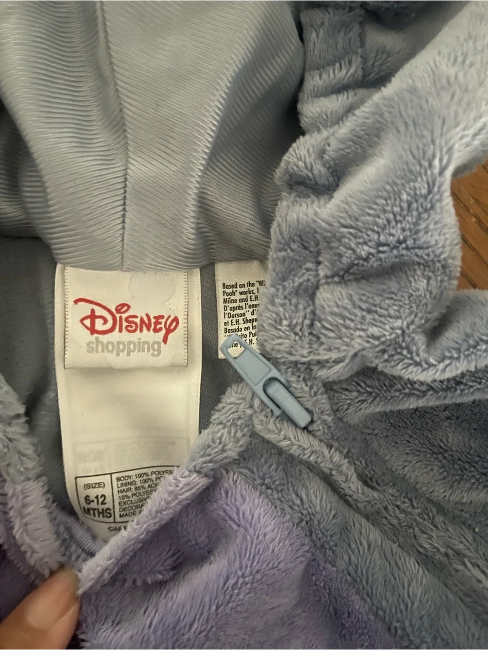 Disney Eeyore Plush Hooded Costume in Blue and Purple